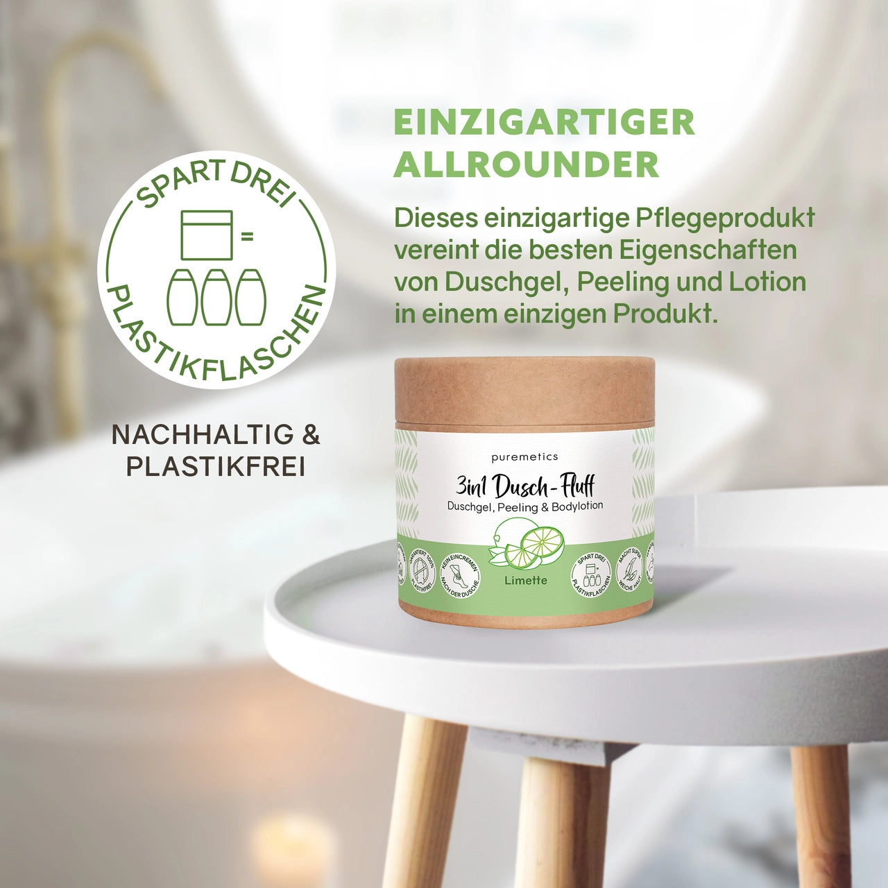 3in1 Dusch-Fluff "Limette"