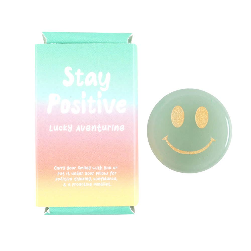 Bleib positiv Aventurin Happy Face Kristall