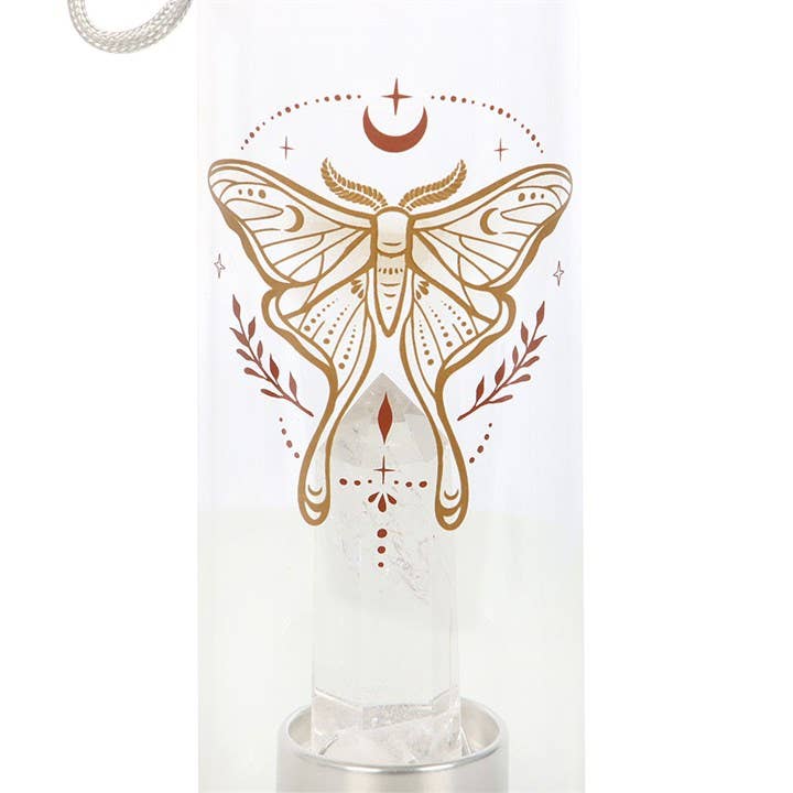 Luna Moth Glas-Trinkflasche