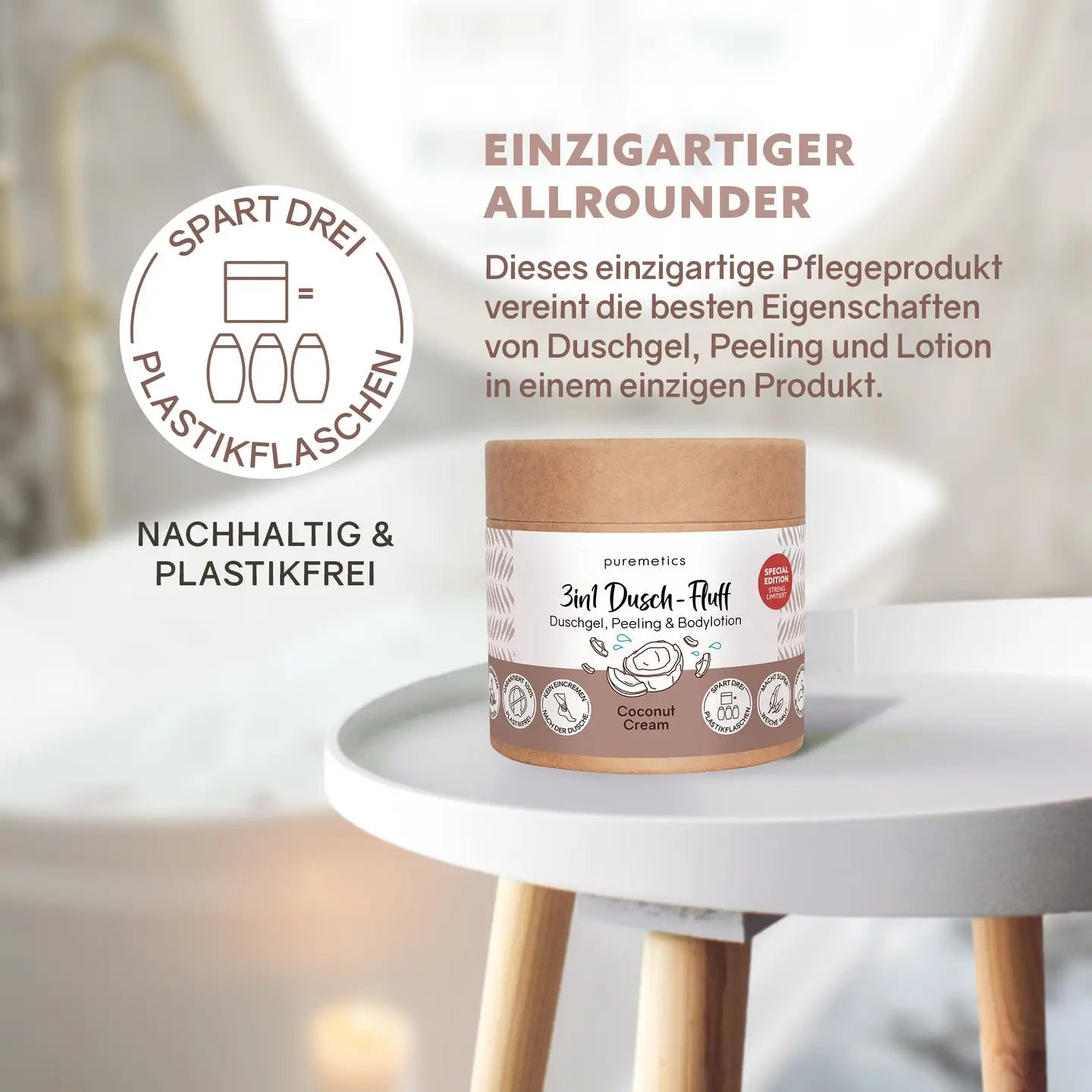 3in1 Dusch-Fluff "Coconut-Cream"