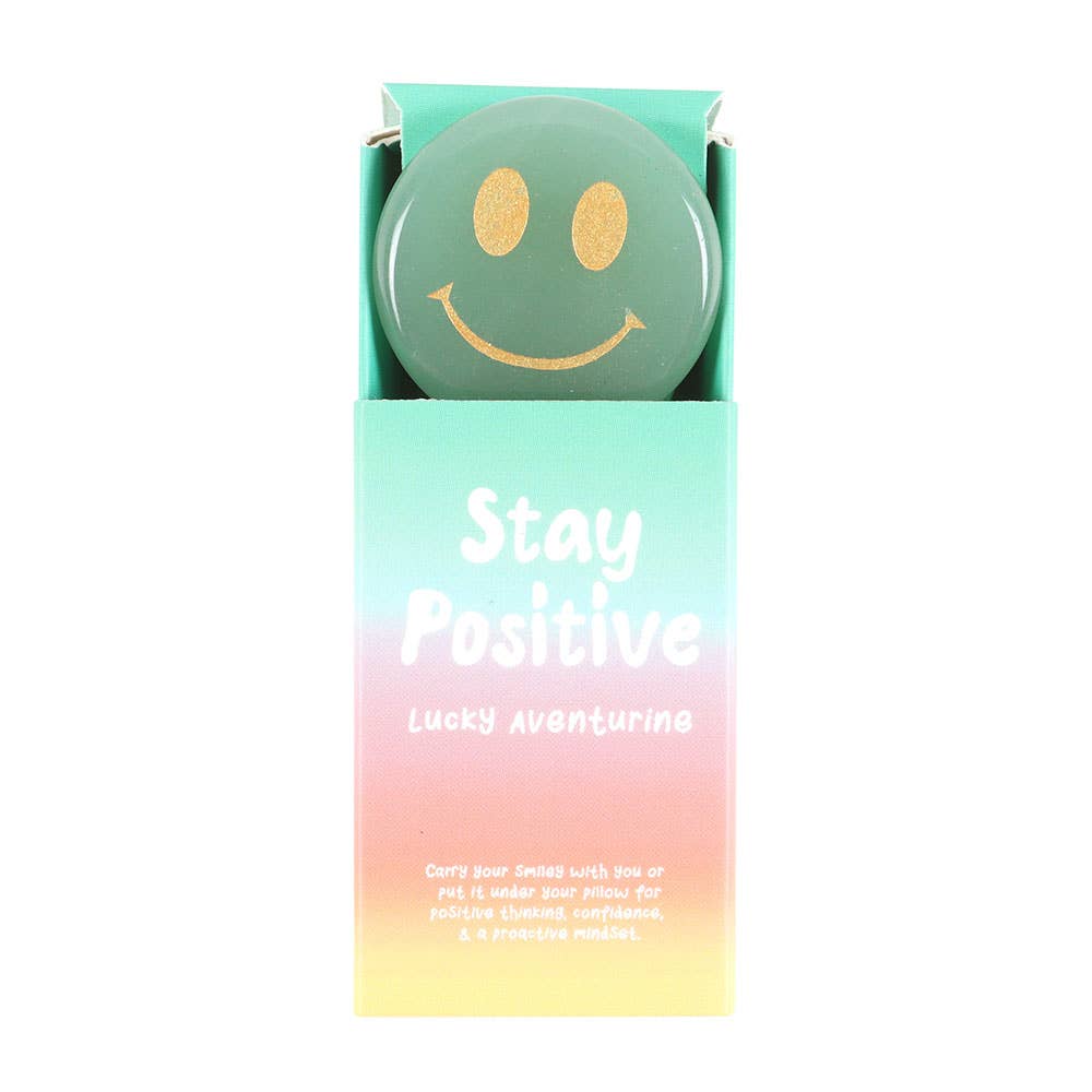 Bleib positiv Aventurin Happy Face Kristall