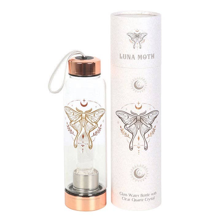 Luna Moth Glas-Trinkflasche