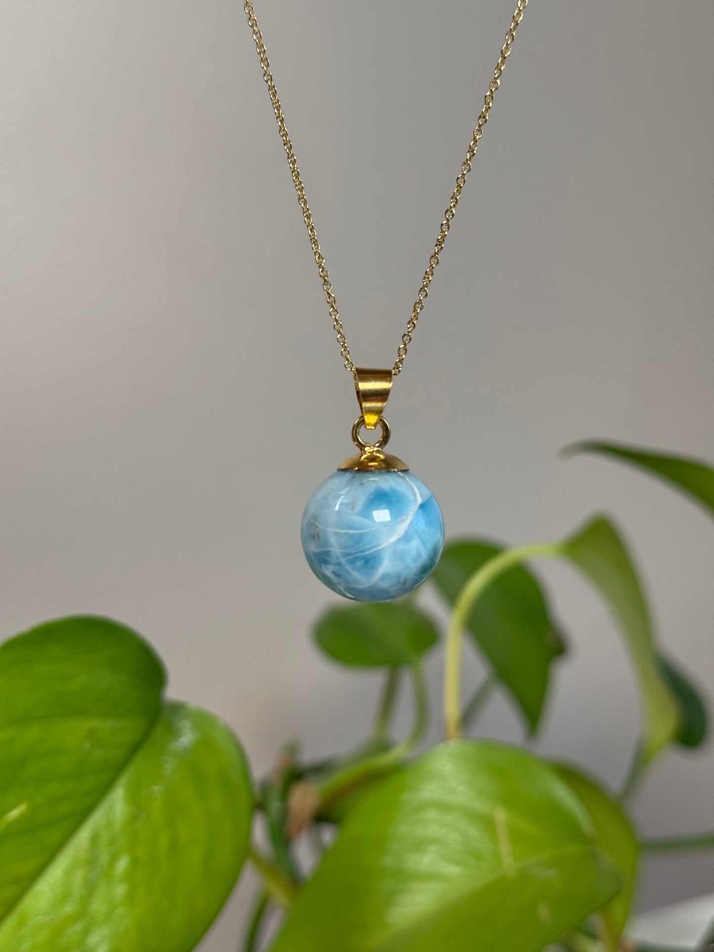 Larimar Kugel Anhänger B