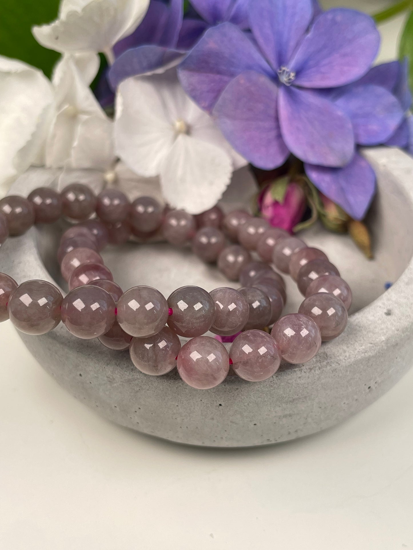 Lavendel Rosenquarz Armband