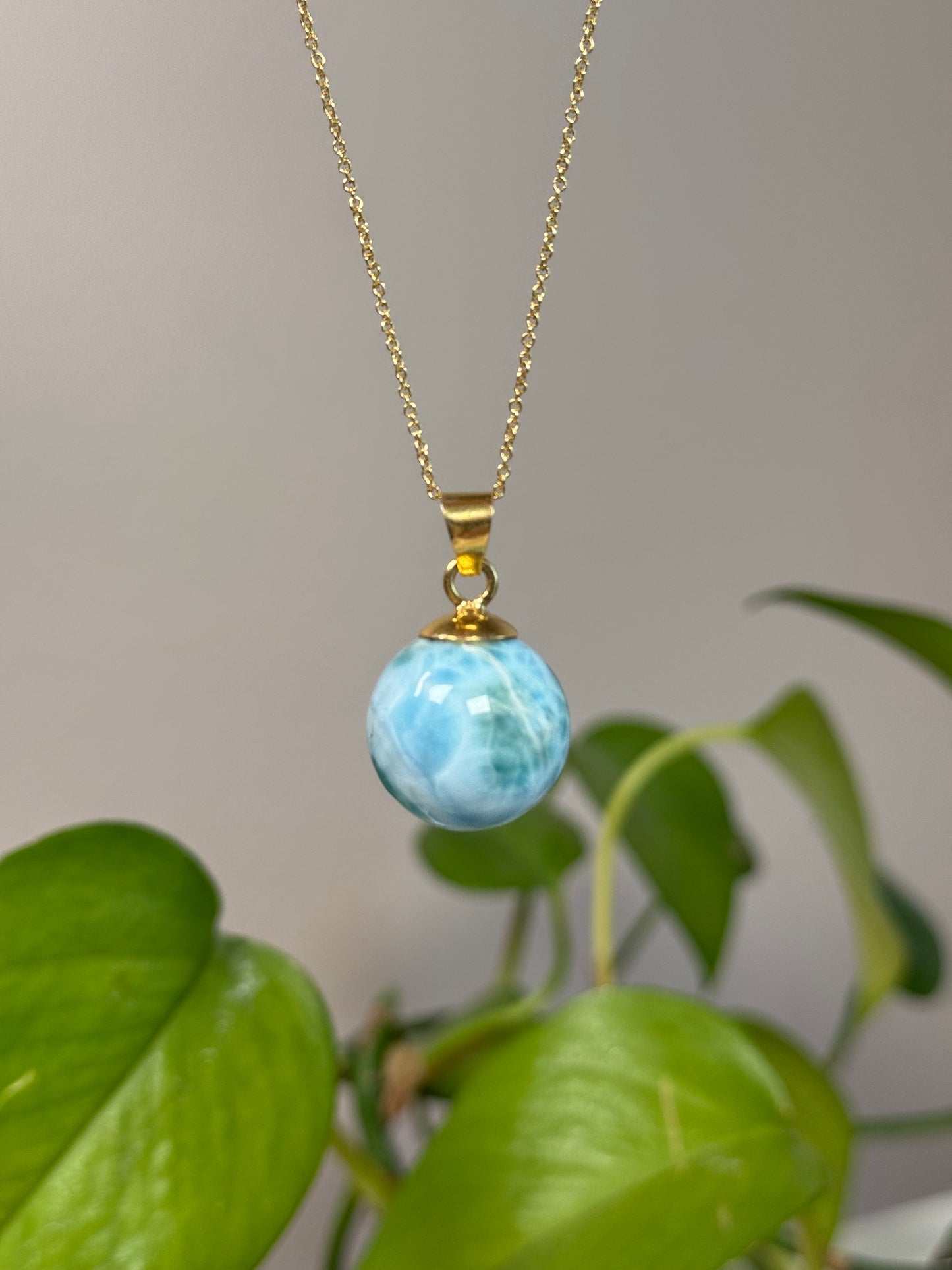 Larimar Kugel Anhänger A