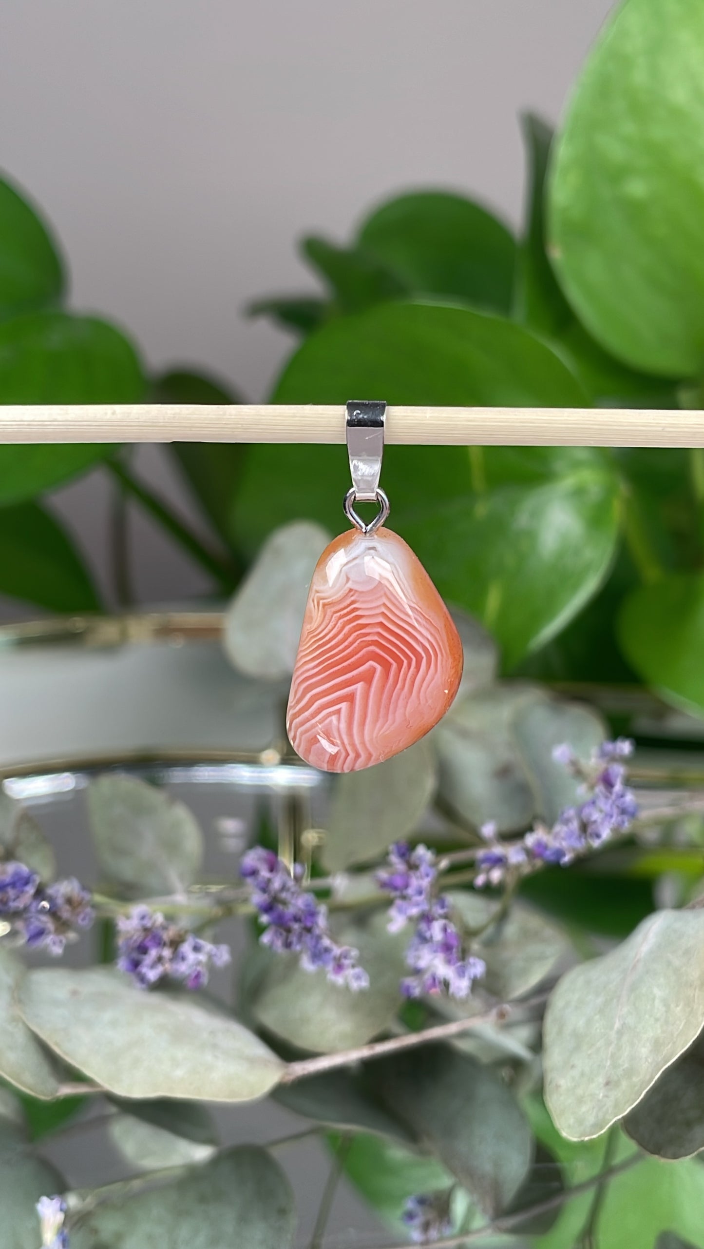 Aprikosen Achat Anhänger