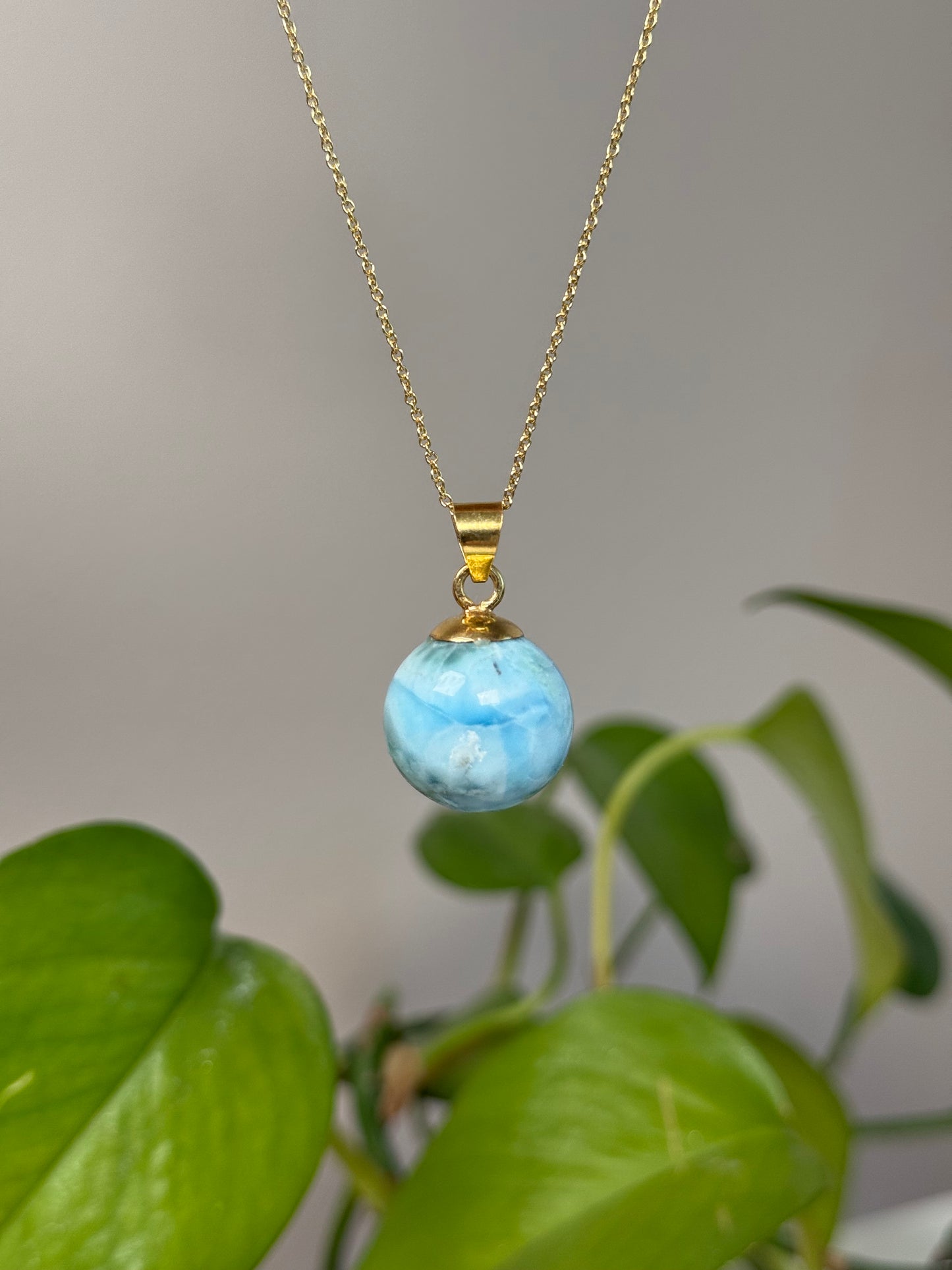 Larimar Kugel Anhänger B