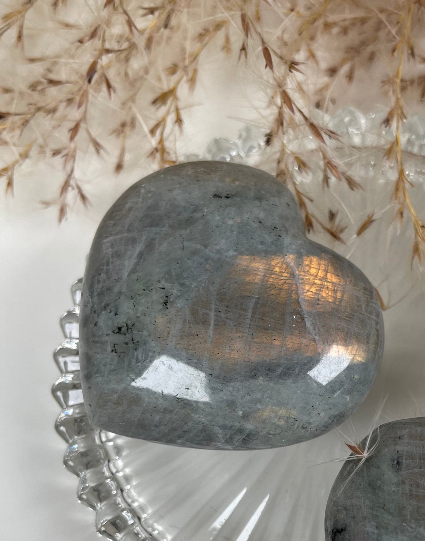 Labradorit Herz Gold moon