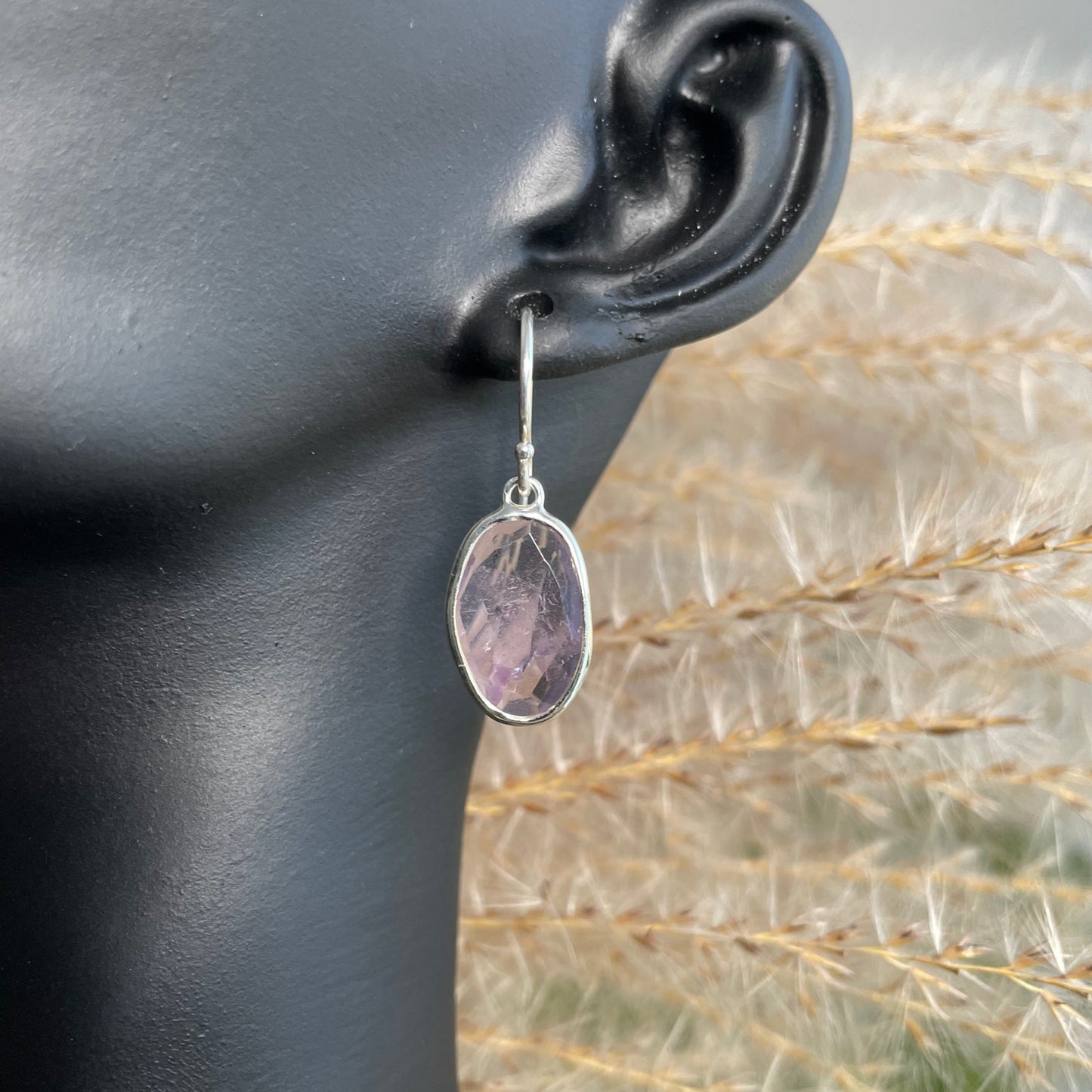 Amethyst facettierte Ohrringe