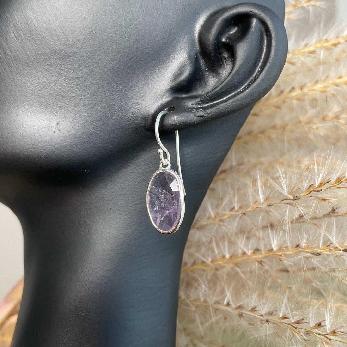 Amethyst facettierte Ohrringe