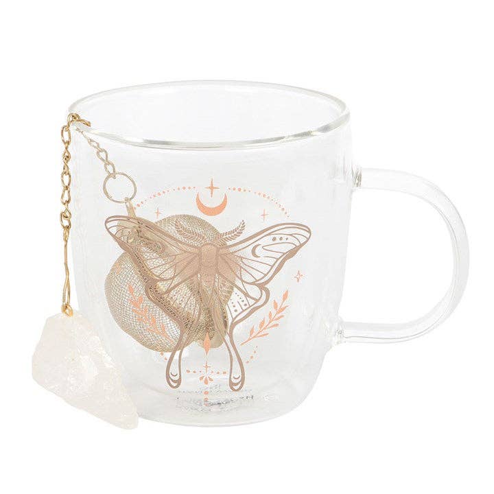 Luna Moth Doppelwandige Glastasse