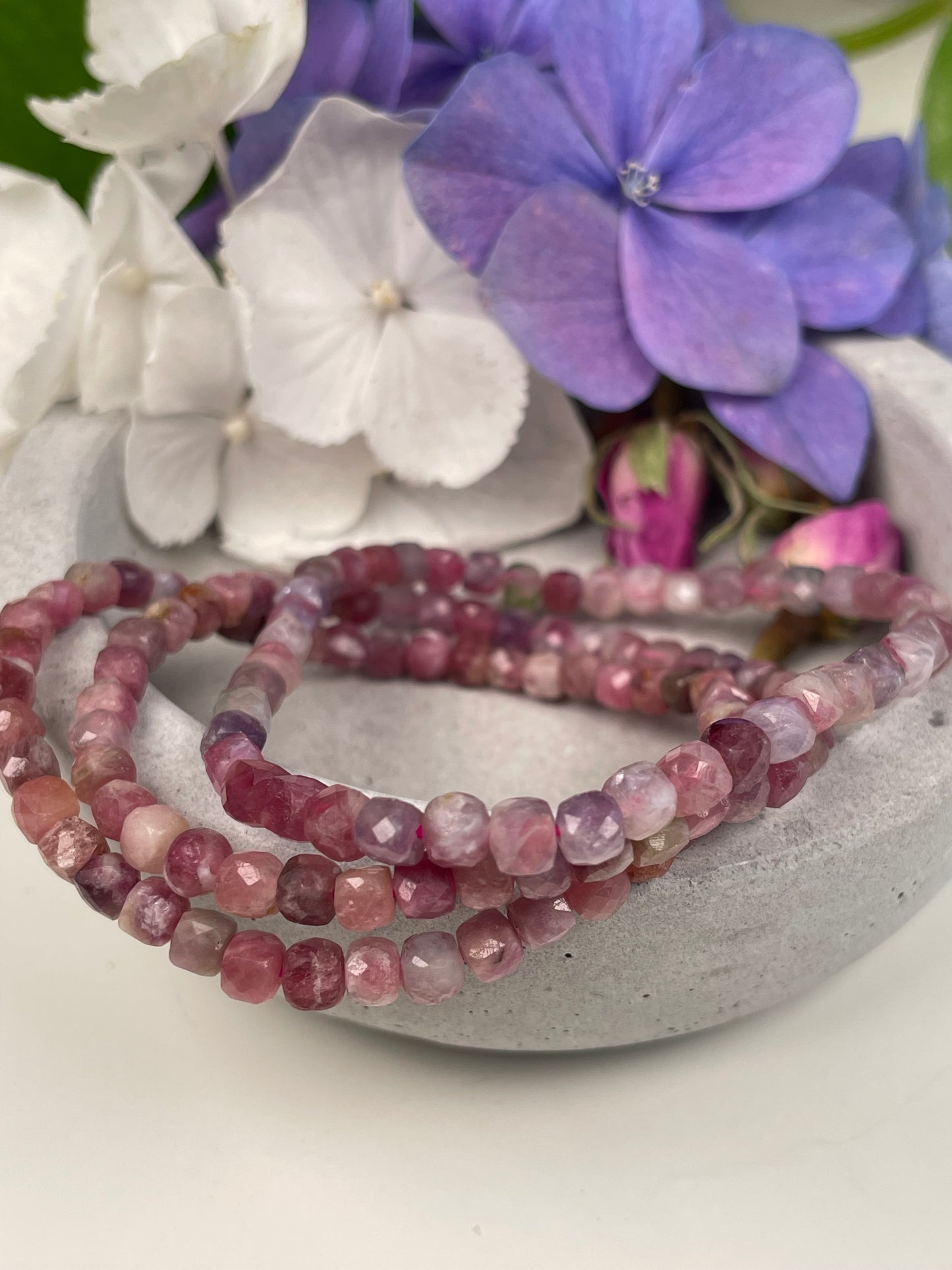 Lepidolith Würfel Armband