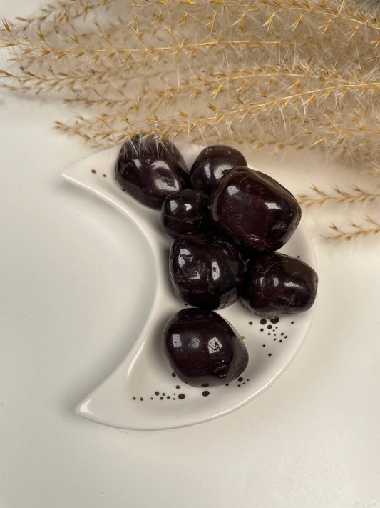 Granat Trommelsteine mit Stern