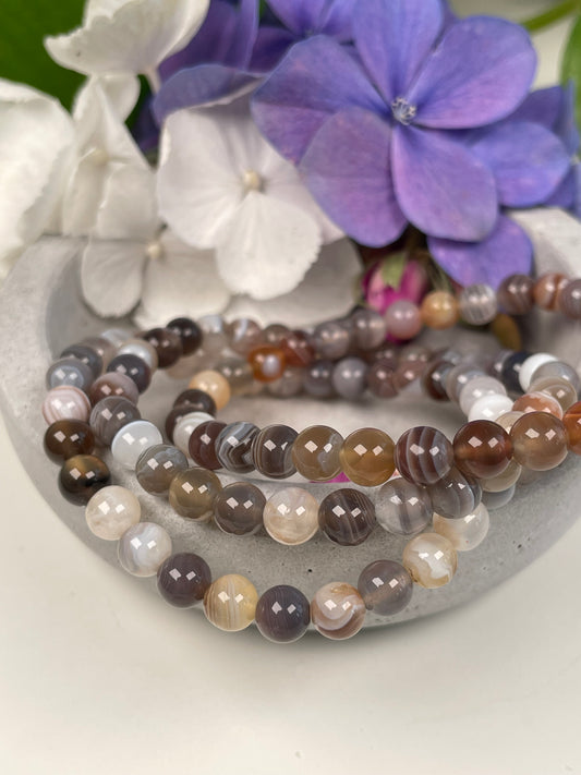 Botswana Achat Kugelarmband 6mm