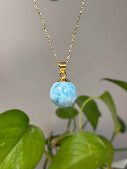 Larimar Kugel Anhänger A
