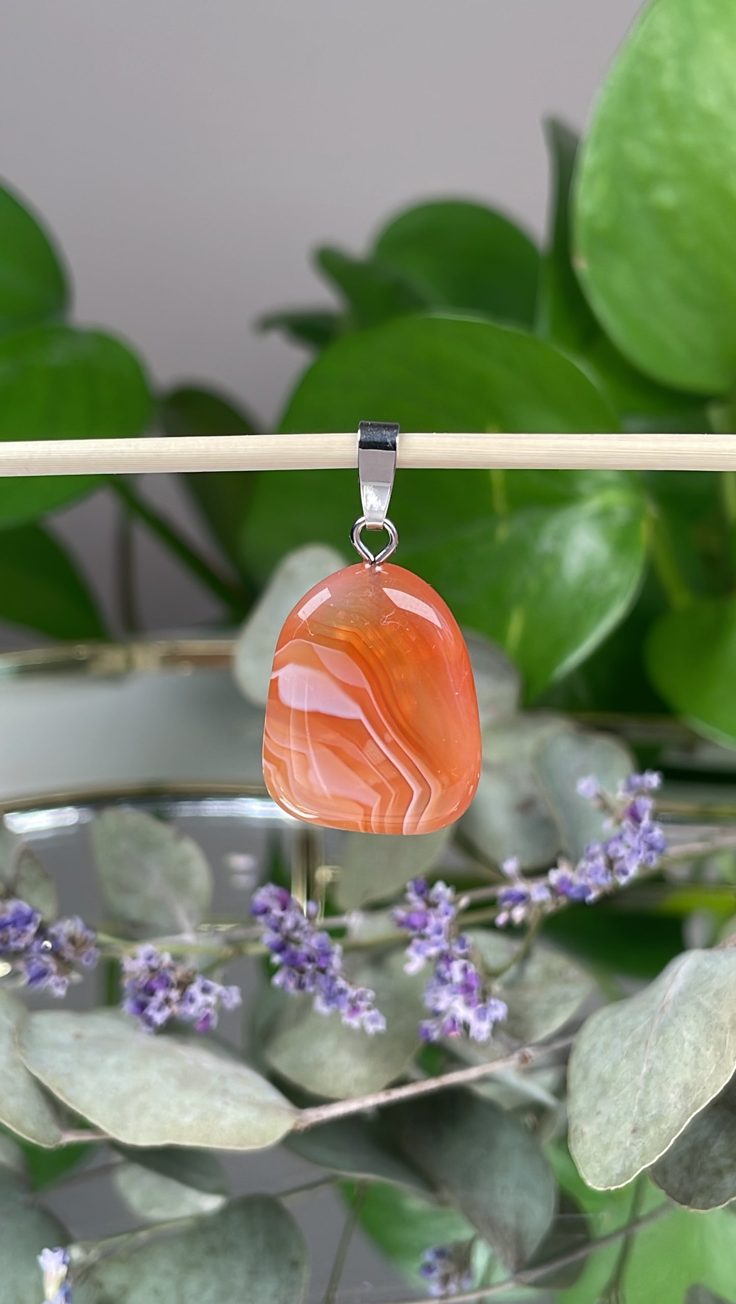 Aprikosen Achat Anhänger