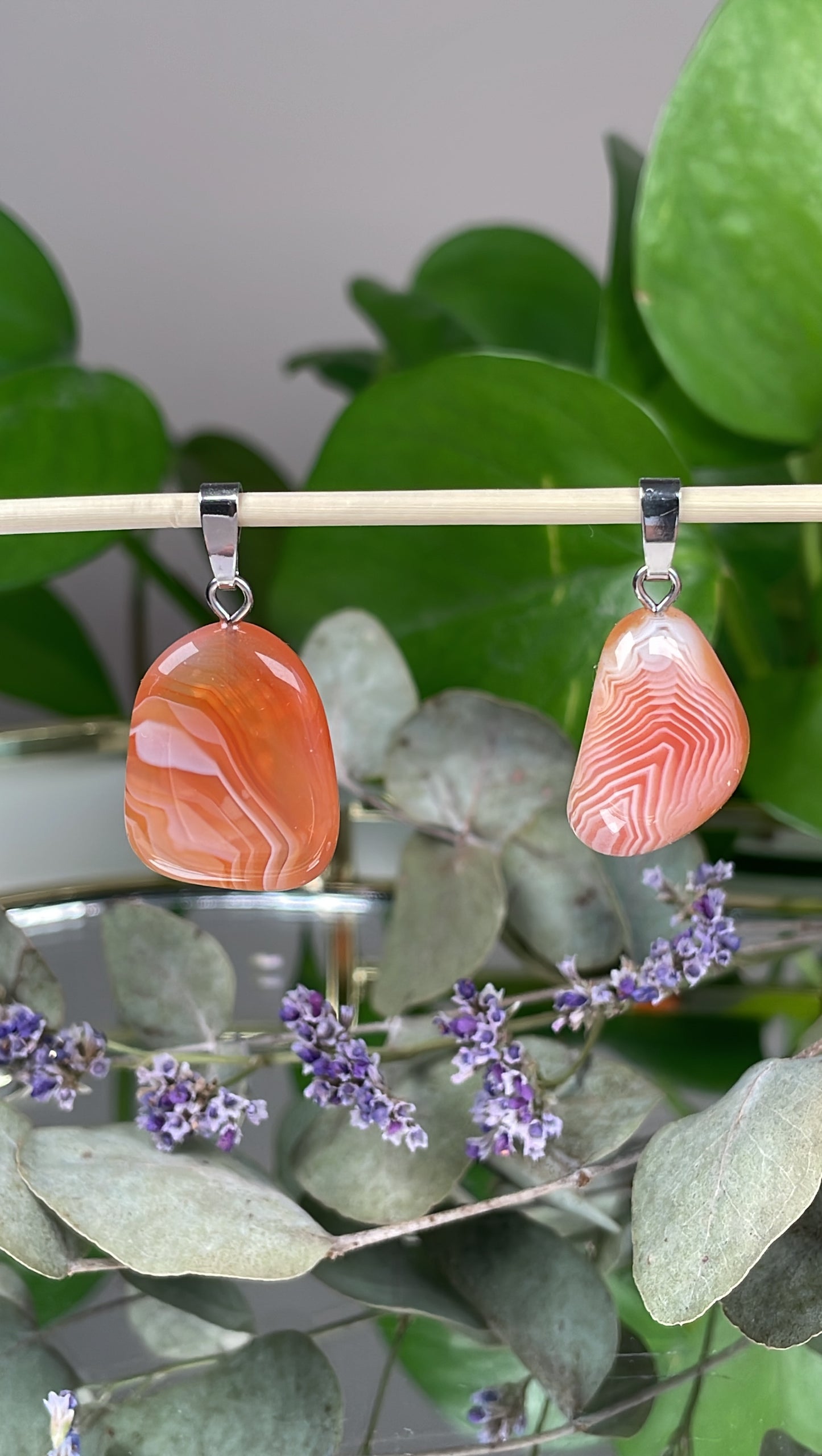 Aprikosen Achat Anhänger