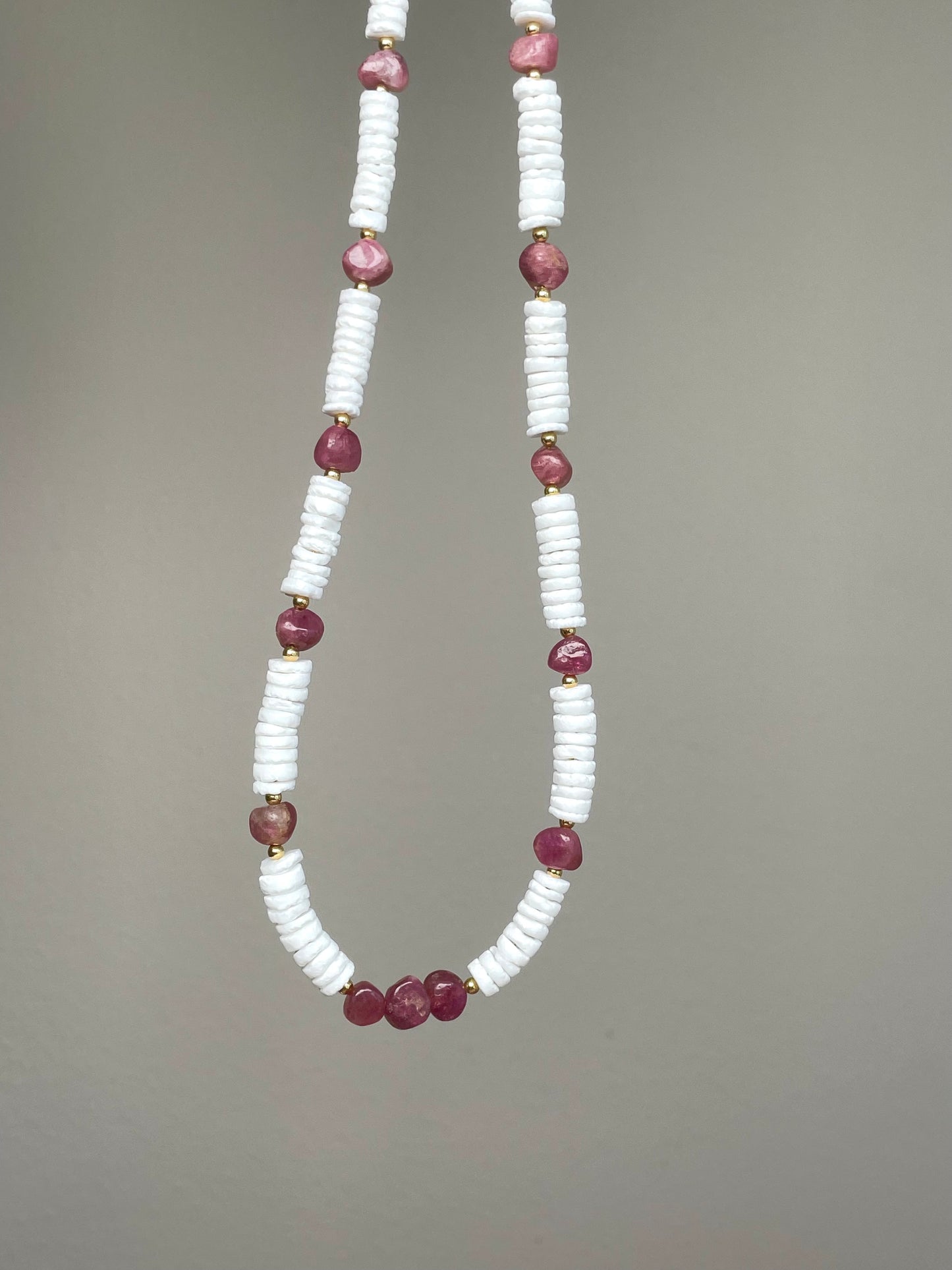 Pink Turmalin Muschel Choker