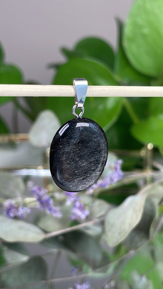 Silber Obsidian Anhänger