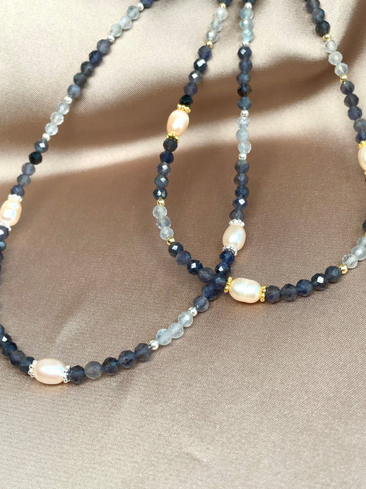 Iolith & Labradorit Choker