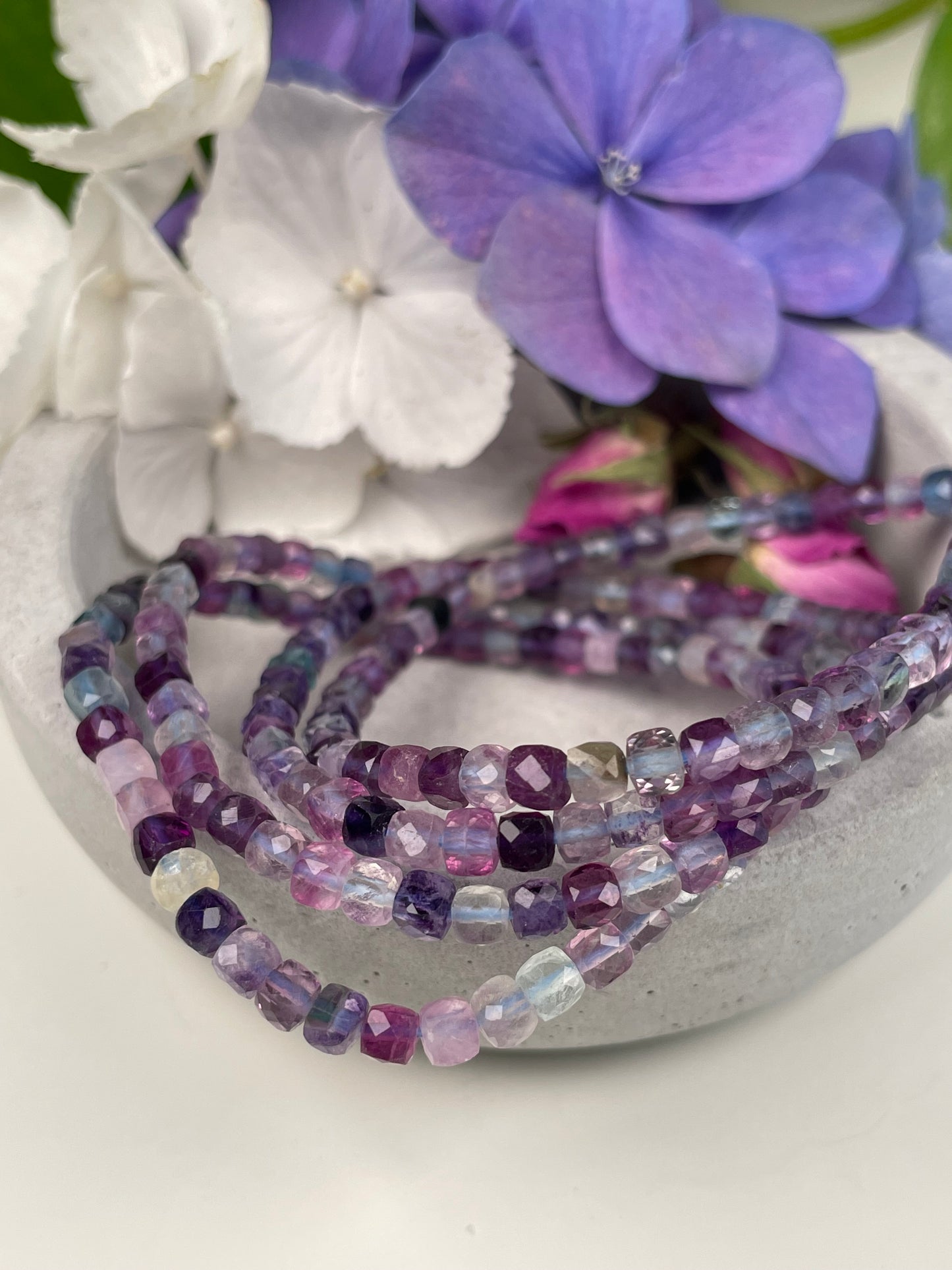 Fluorit Würfel Armband