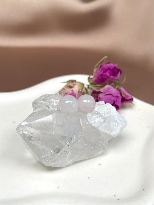 Rosenquarz Ohrringe