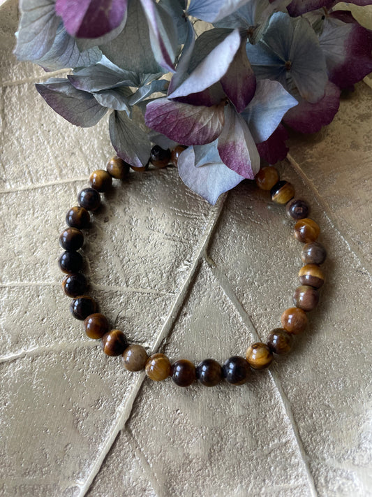 Tigerauge Kugelarmband 6mm